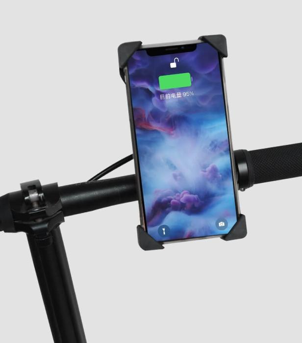 A-One Brand - Universal Full-Grip Mobilhållare för Cykel & MC - Svart