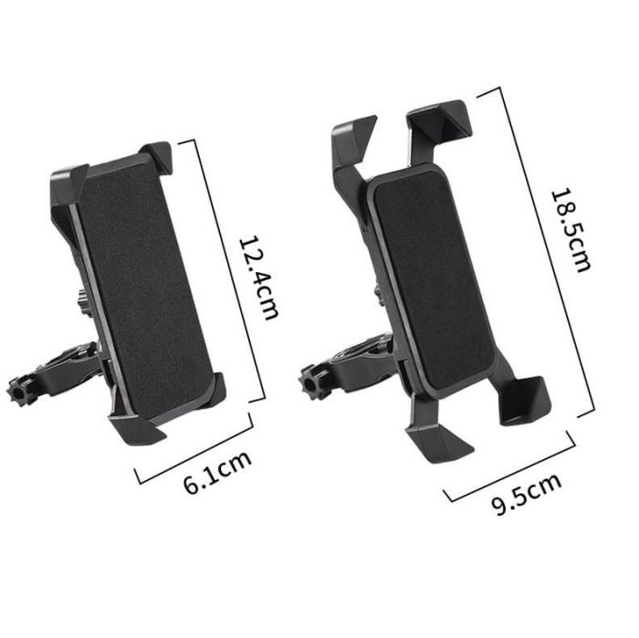 A-One Brand - Universal Full-Grip Mobilhållare för Cykel & MC - Svart