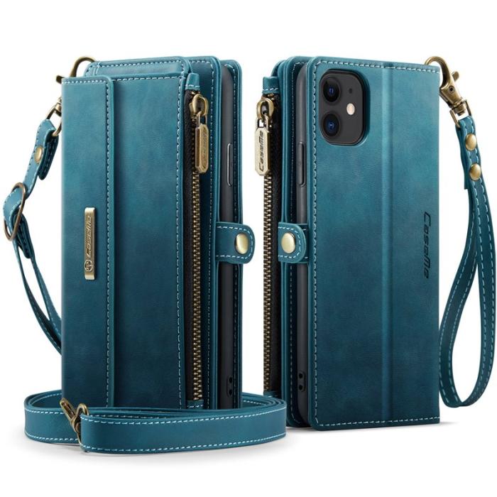 Caseme - CASEME iPhone 11 Plånboksfodral RFID-Skydd Konstläder Grön