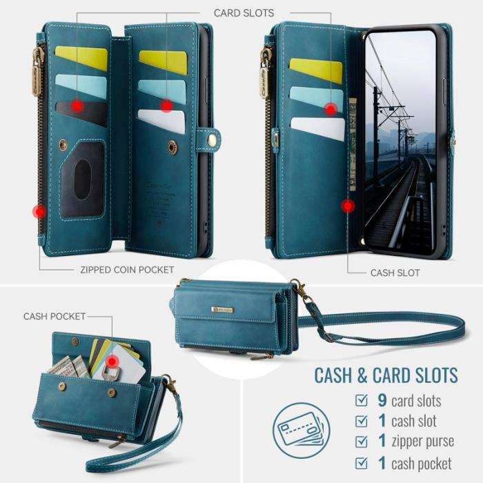 Caseme - CASEME iPhone 11 Plånboksfodral RFID-Skydd Konstläder Grön