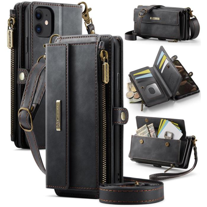 Caseme - CASEME iPhone 11 Plånboksfodral RFID-Skydd Konstläder Svart