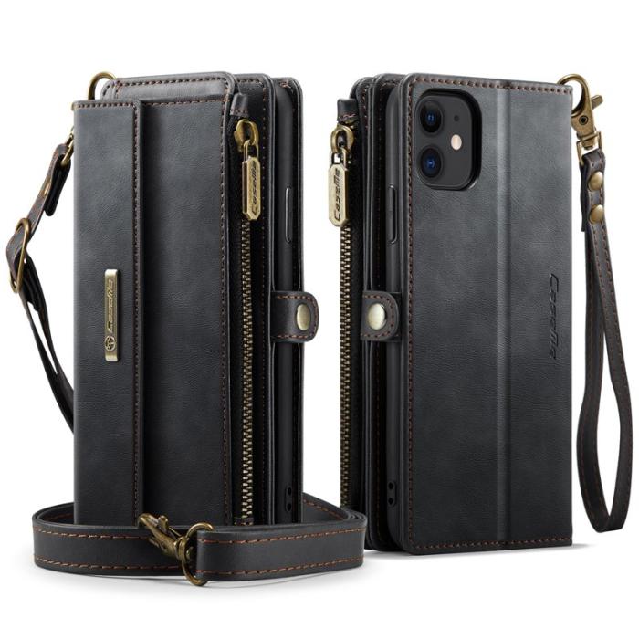 Caseme - CASEME iPhone 11 Plånboksfodral RFID-Skydd Konstläder Svart