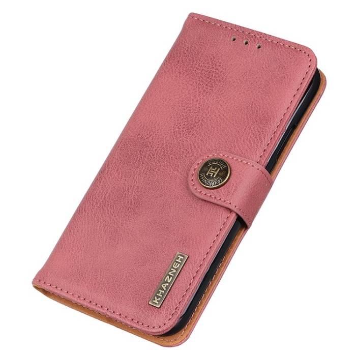 KHAZNEH - KHAZNEH Galaxy A24 4G Plånboksfodral Cowhide - Rosa