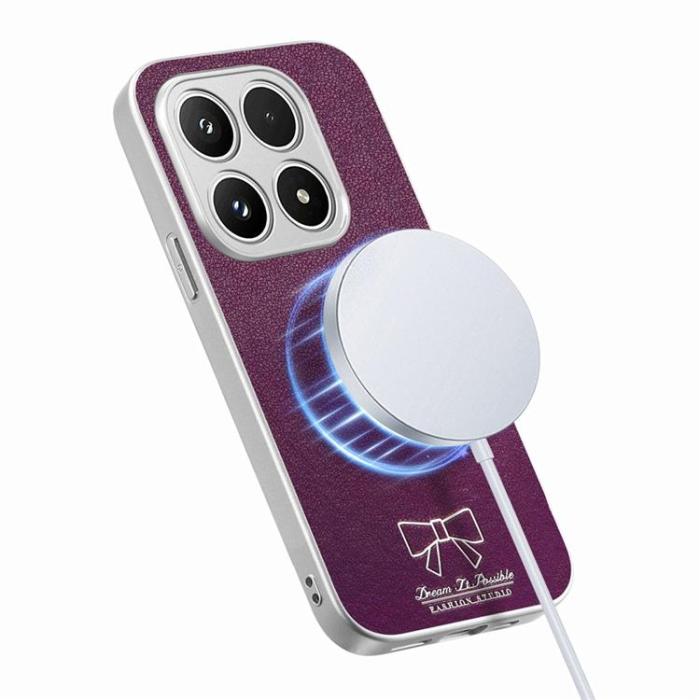 A-One Brand - Mobilskal för Xiaomi 17 Magnetisk PU-läder Butterfly Bow Pattern