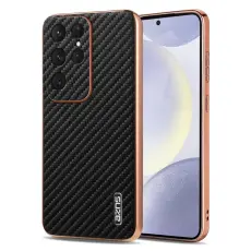 AZNS - AZNS Samsung Galaxy S25 Ultra Fodral - Elektropl&auml;terad Svart PU+TPU - Svart