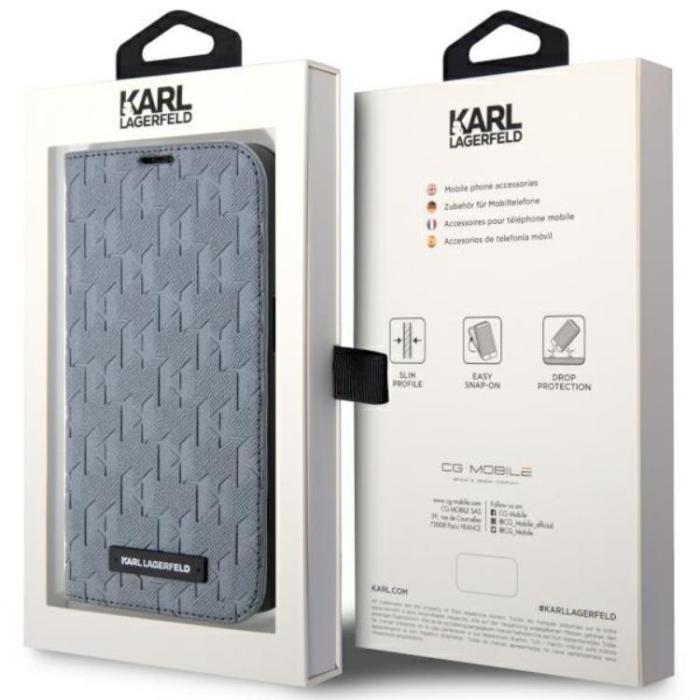 KARL LAGERFELD - Karl Lagerfeld iPhone 14 Plånboksfodral Saffiano Monogram