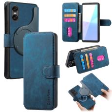CASENEO - CASENEO Sony Xperia 10 VI Magnetiskt Pl&aring;nboksfodral Konstl&auml;der - Bl&aring;