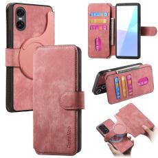 CASENEO - CASENEO Sony Xperia 10 VI Magnetiskt Pl&aring;nboksfodral Konstl&auml;der - Rosa