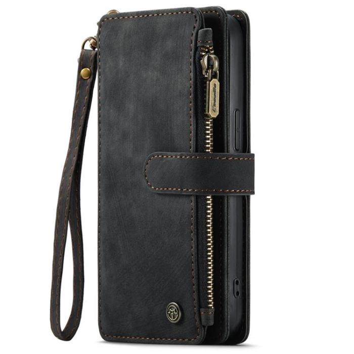 Caseme - CASEME iPhone 14 Plånboksfodral C30 Zipper - Svart
