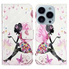 OEM - iPhone 14 Pro Plånboksfodral 3D Pattern - Girl