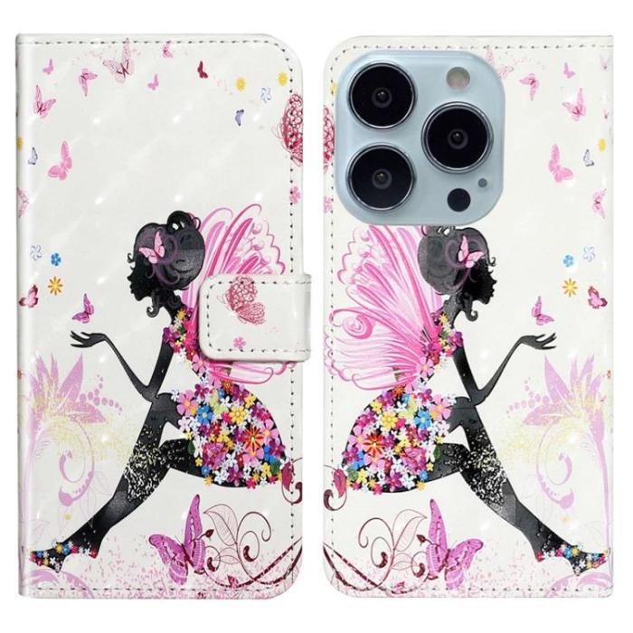 OEM - iPhone 14 Pro Plånboksfodral 3D Pattern - Girl