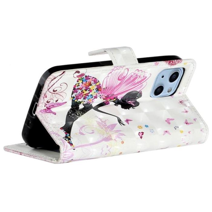 OEM - iPhone 14 Pro Plånboksfodral 3D Pattern - Girl