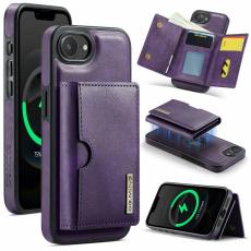 DG.MING - DG.MING M6 Series Mobilskal till iPhone 16e Magnetiskt Pl&aring;nboksfodral Lila