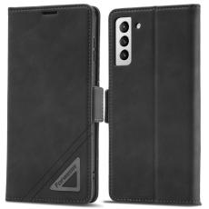 FORWENW - FORWENW F3-Series Samsung Galaxy S22 5G Pl&aring;nboksfodral Konstl&auml;der - Svart