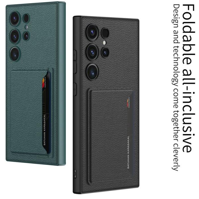 GKK - GKK Samsung Galaxy S24 Ultra Fodral KonstLäder - Grön