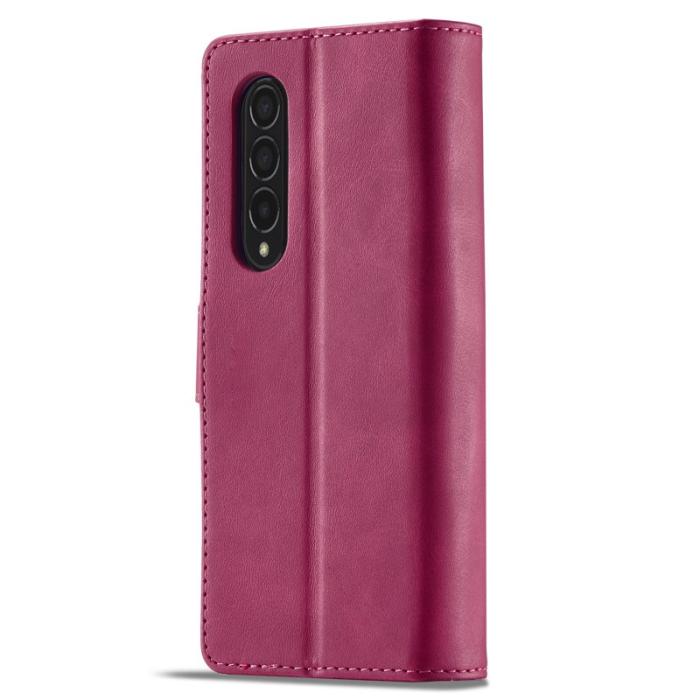 LC.imeeke - LC.IMEEKE Plånboksfodral för Samsung Galaxy Z Fold3 5G - Konstläder - Rosa
