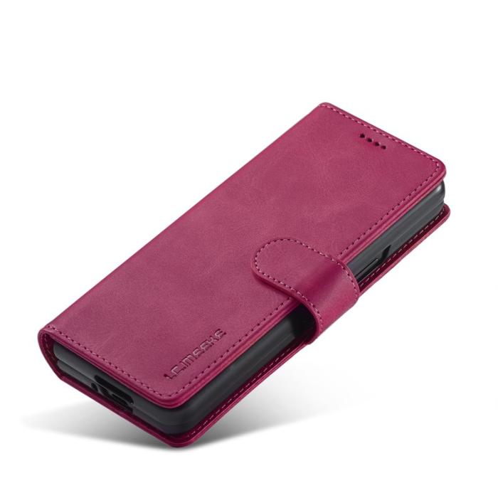 LC.imeeke - LC.IMEEKE Plånboksfodral för Samsung Galaxy Z Fold3 5G - Konstläder - Rosa