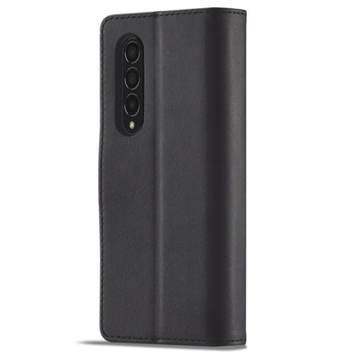 LC.imeeke - LC.IMEEKE Plånboksfodral för Samsung Galaxy Z Fold3 5G - Konstläder - Svart