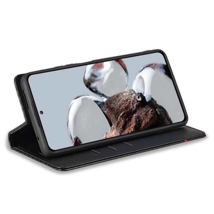 LC.imeeke - LC.IMEEKE Plånboksfodral för Xiaomi 12T 5G - Konstläder - Svart