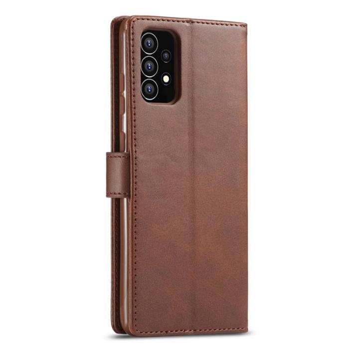 LC.imeeke - LC.IMEEKE Samsung Galaxy A53 5G Plånboksfodral Konstläder - Brun