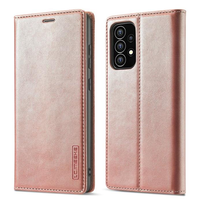 LC.imeeke - LC.IMEEKE Samsung Galaxy A53 5G Plånboksfodral Konstläder - Rosa
