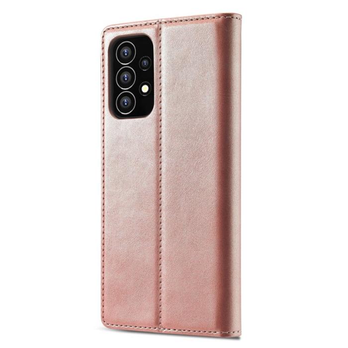 LC.imeeke - LC.IMEEKE Samsung Galaxy A53 5G Plånboksfodral Konstläder - Rosa