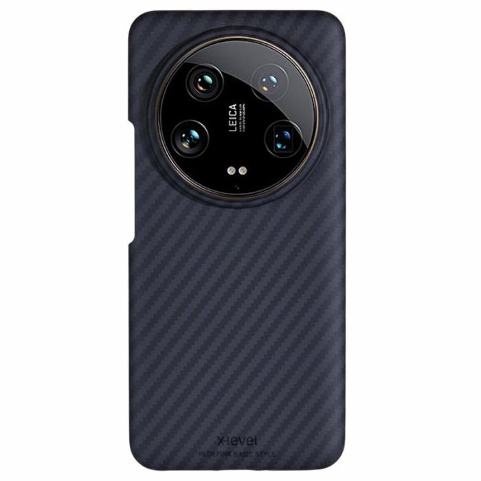X-Level - X-LEVEL Mobilskal till Xiaomi 14 Ultra Tunn Hård PC Kolfiber Svart