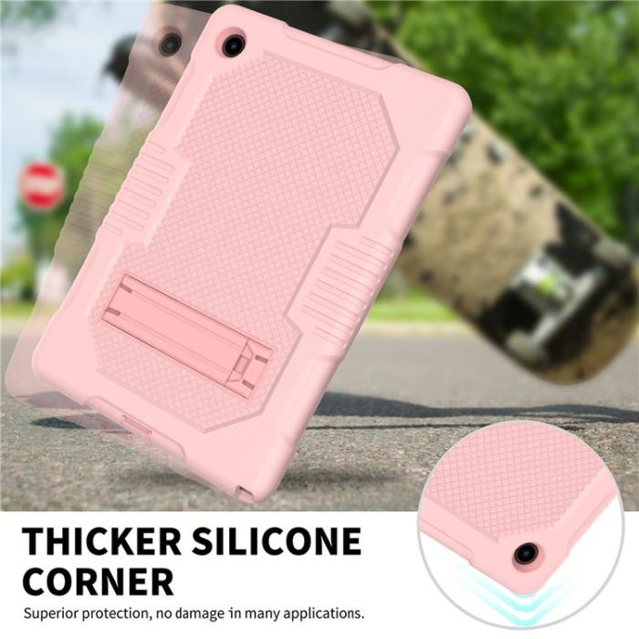 OEM - Galaxy Tab A8 10.5 (2021) Skal Robot B2 Kickstand - Rosa