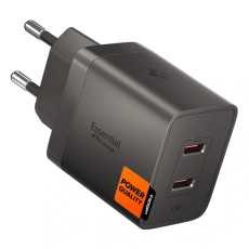 Spigen - Spigen 2-Port N&auml;tverk Laddare 47W EE472EU-GaN - Gunmetall