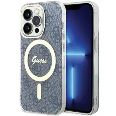 Guess - Guess iPhone 15 Pro Mobilskal Magsafe IML - Blå