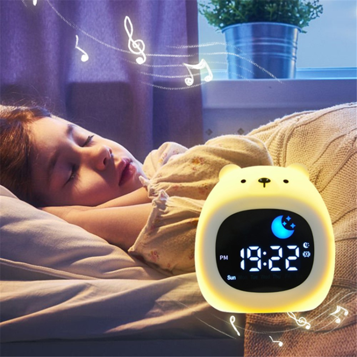OEM - Väckarklocka med Nattlampa Little Bear Tappkontroll JL-827