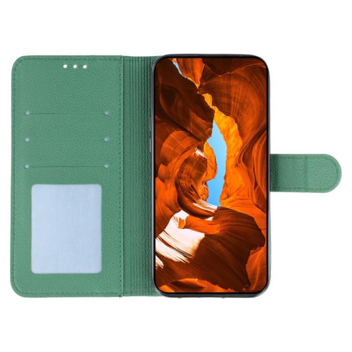 OEM - Samsung Galaxy S26 Fodral Konstläder Feather Imprint - Grön