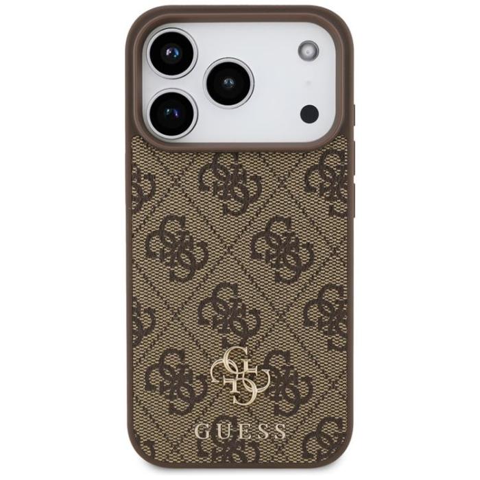 Guess - Guess iPhone 17 Pro Mobilskal MagSafe 4G Small Classic Logo - Brun
