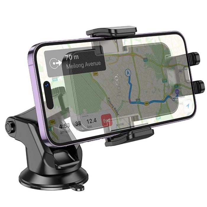 Hoco - Hoco Bilhållare för Vindruta/Mittkonsol H37 - Svart