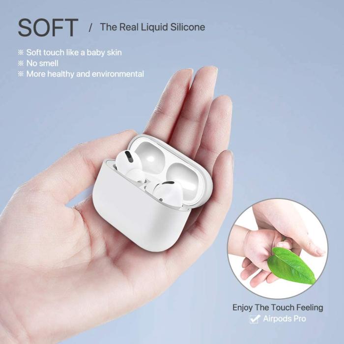 A-One Brand - Airpods Pro 1 Skal Liquid Silicone - Vit