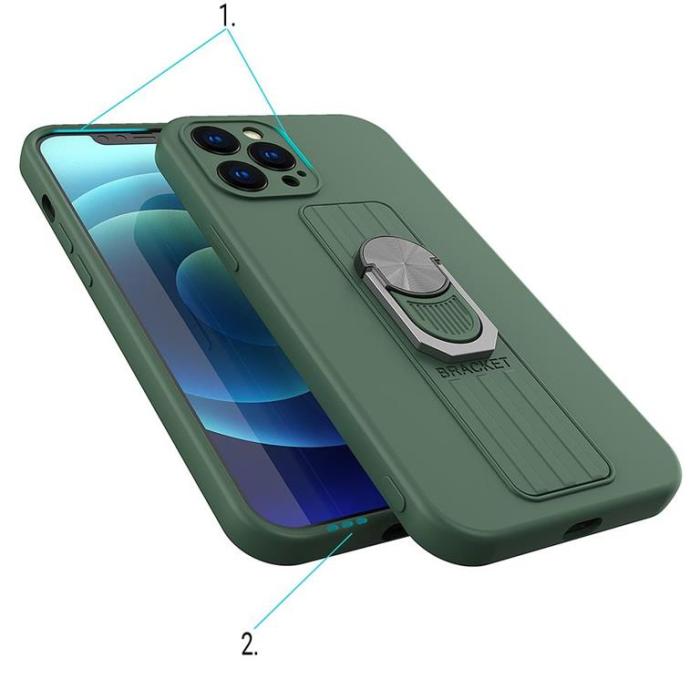 OEM - iPhone 11 Pro Mobilskal med Ringhållare - Ljusblå