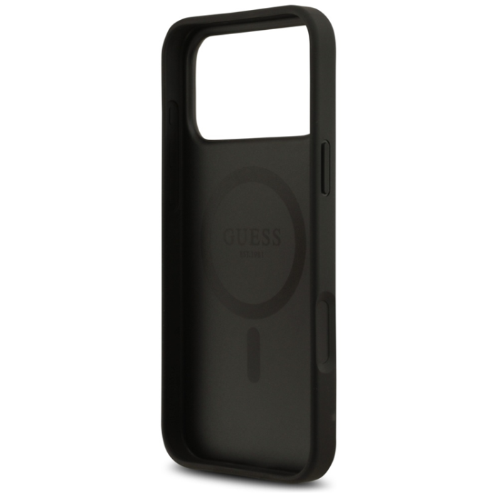 Guess - Guess iPhone 17 Pro Mobilskal Magsafe Flowers Print - Svart