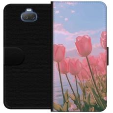 iSecrets - Plånboksfodral till Sony Xperia 10 Plus med Rosa Tulpaner