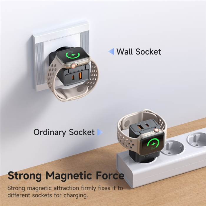 MCDODO - MCDODO 2i1 Snabbladdare 30W USB-C/USB-A Smart Watch Trådlös EU