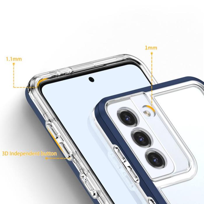 OEM - Galaxy S22 Plus Skal Clear 3in1 - Blå