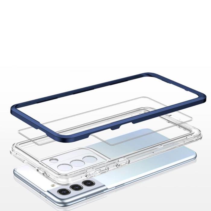 OEM - Galaxy S22 Plus Skal Clear 3in1 - Blå