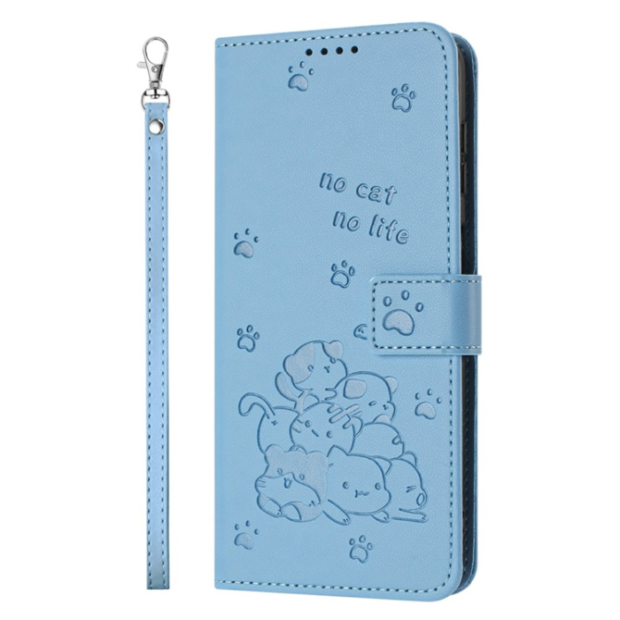 A-One Brand - Sony Xperia 1 VII Plånboksfodral Cats Imprint - Blå