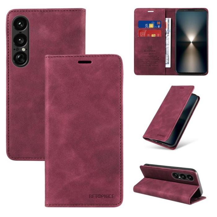BETOPNICE - BETOPNICE Sony Xperia 1 VII Plånboksfodral RFID - Röd