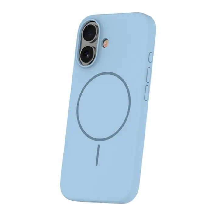 OEM - iPhone 16 Plus Mobilskal MagSafe Silikon Thin - Ljusblått