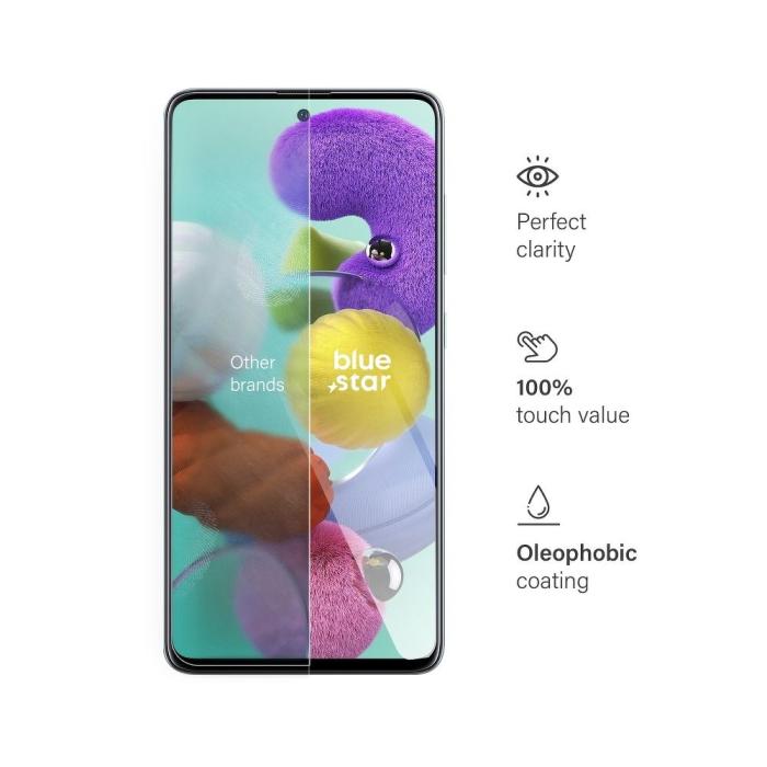 Blue Star - Blue Star Samsung Galaxy A51 Härdat Glas Skärmskydd