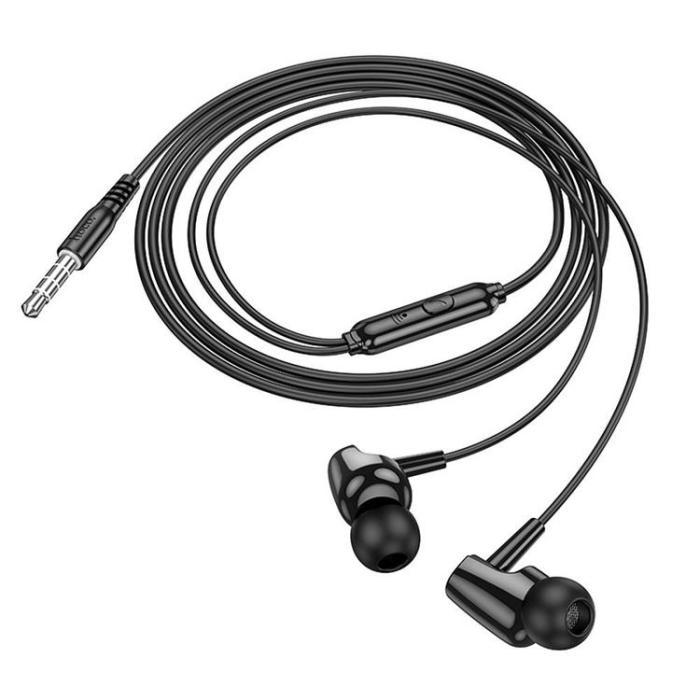 Hoco - HOCO Trådbundna Hörlurar Jack 3.5 mm Mikrofon M122 - Svart