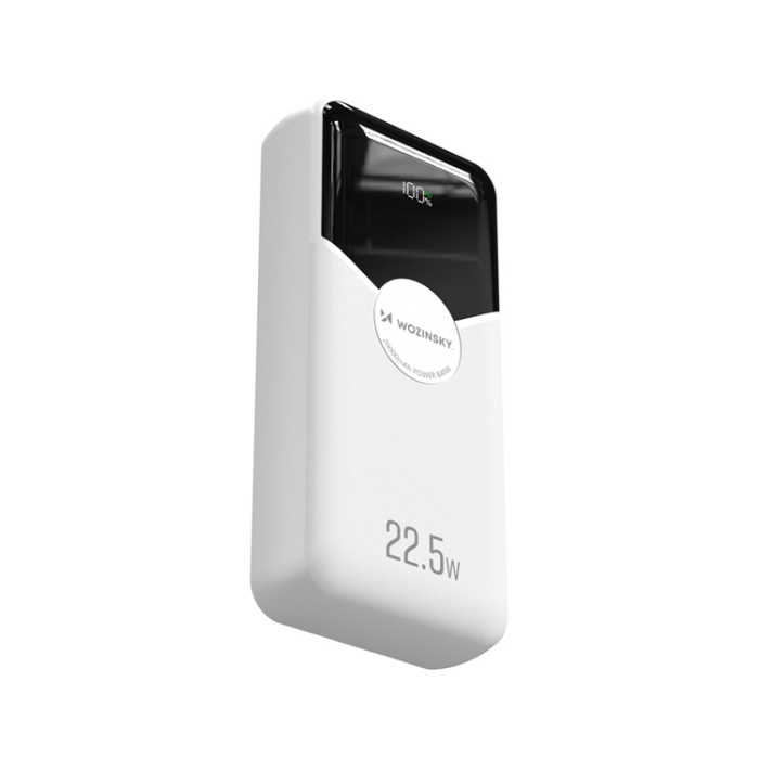 Wozinsky - Wozinsky Powerbank 20000mAh 22.5W PD20W med Inbyggda kablar - Vit
