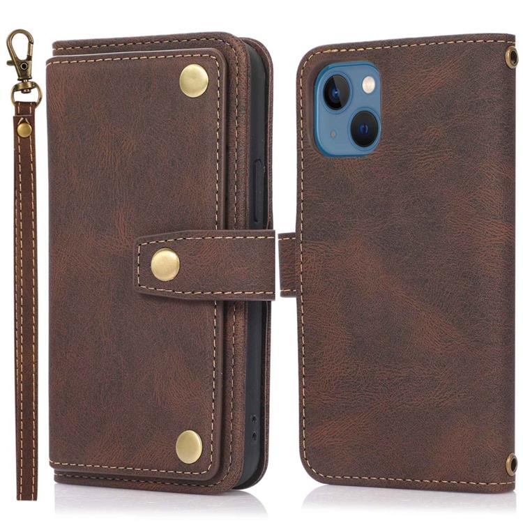 iPhone 14 Plus Plånboksfodral Flip - Coffee