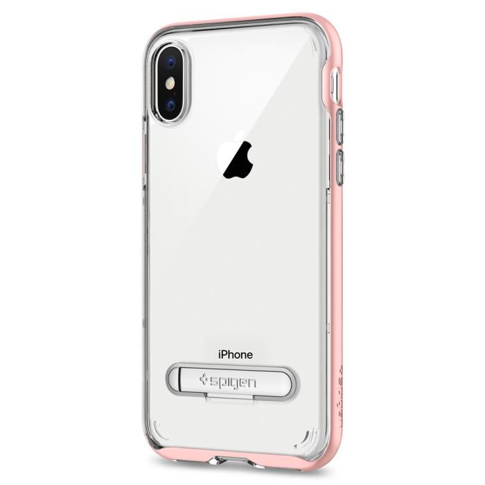 UTGATT5 - SPIGEN Crystal Hybrid Skal till Apple iPhone XS / X - Rose Gold