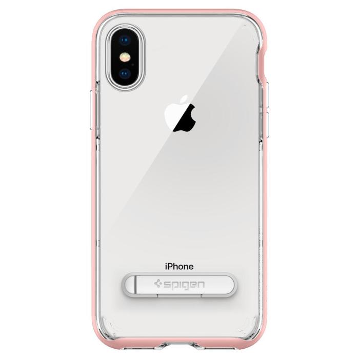 UTGATT5 - SPIGEN Crystal Hybrid Skal till Apple iPhone XS / X - Rose Gold